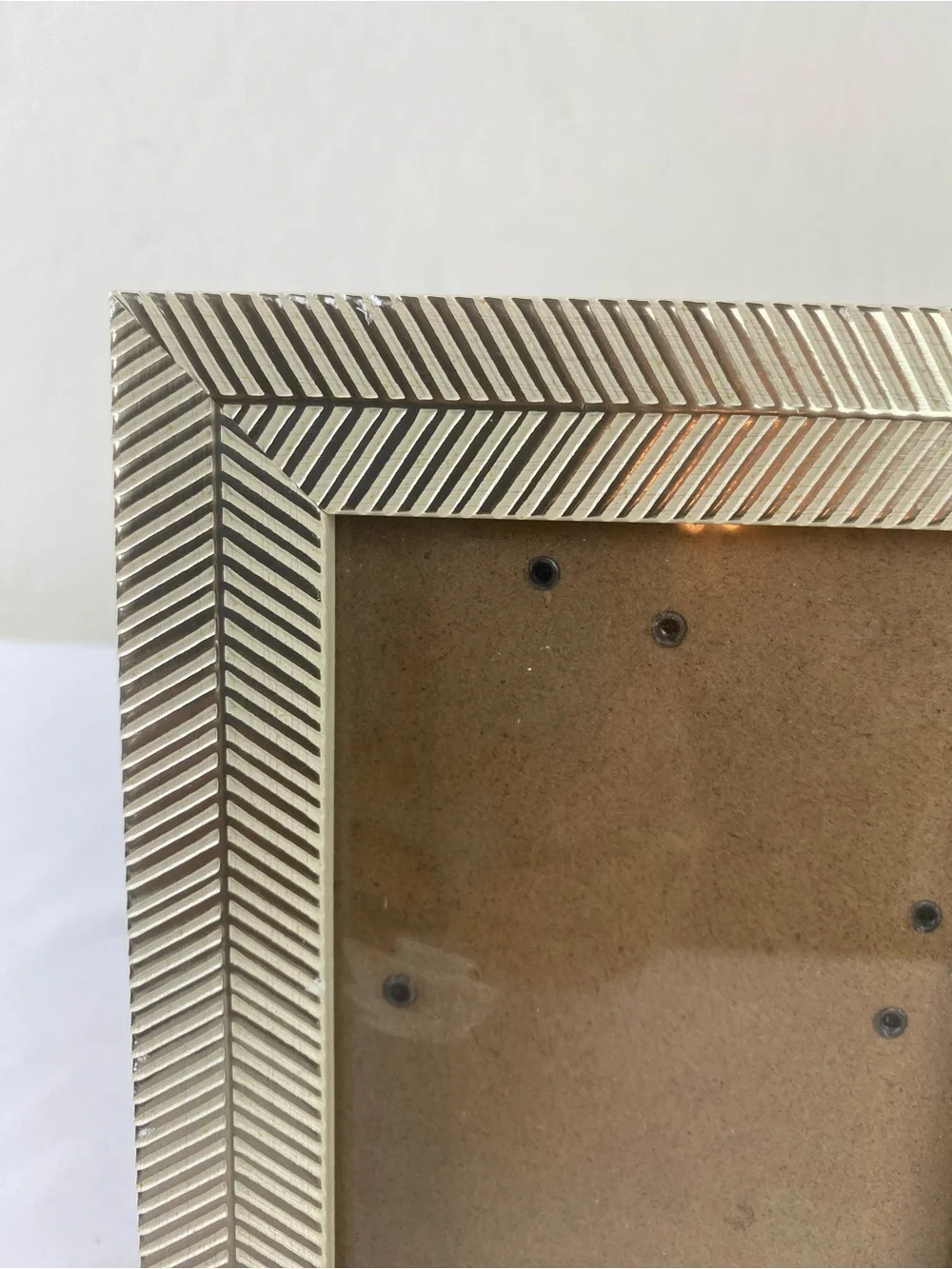 Gold Patterned Chevron Photo Frame - Unbranded